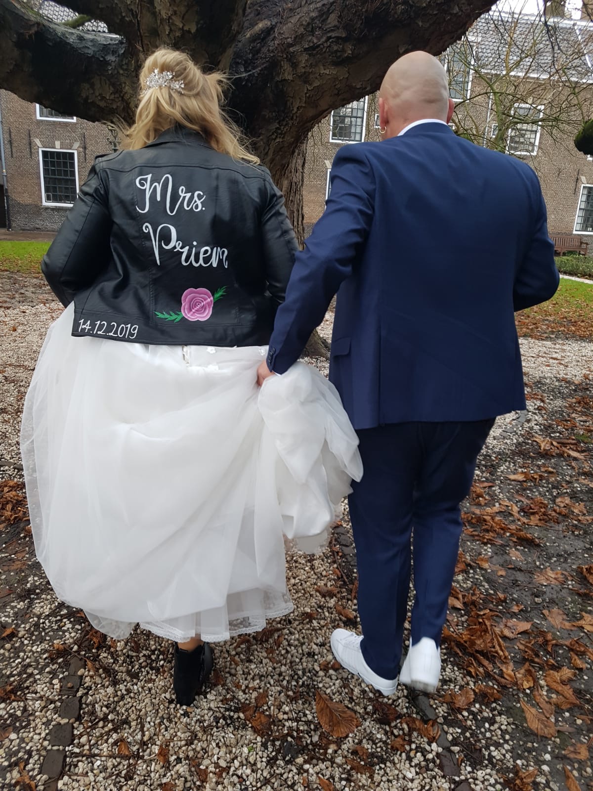Trunk bibliotheek raket Voorstad Leren jasje bruiloft quote en bloem - Art by Heart Laura