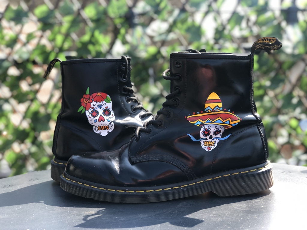 Custom Dr. Martens Day of the dead